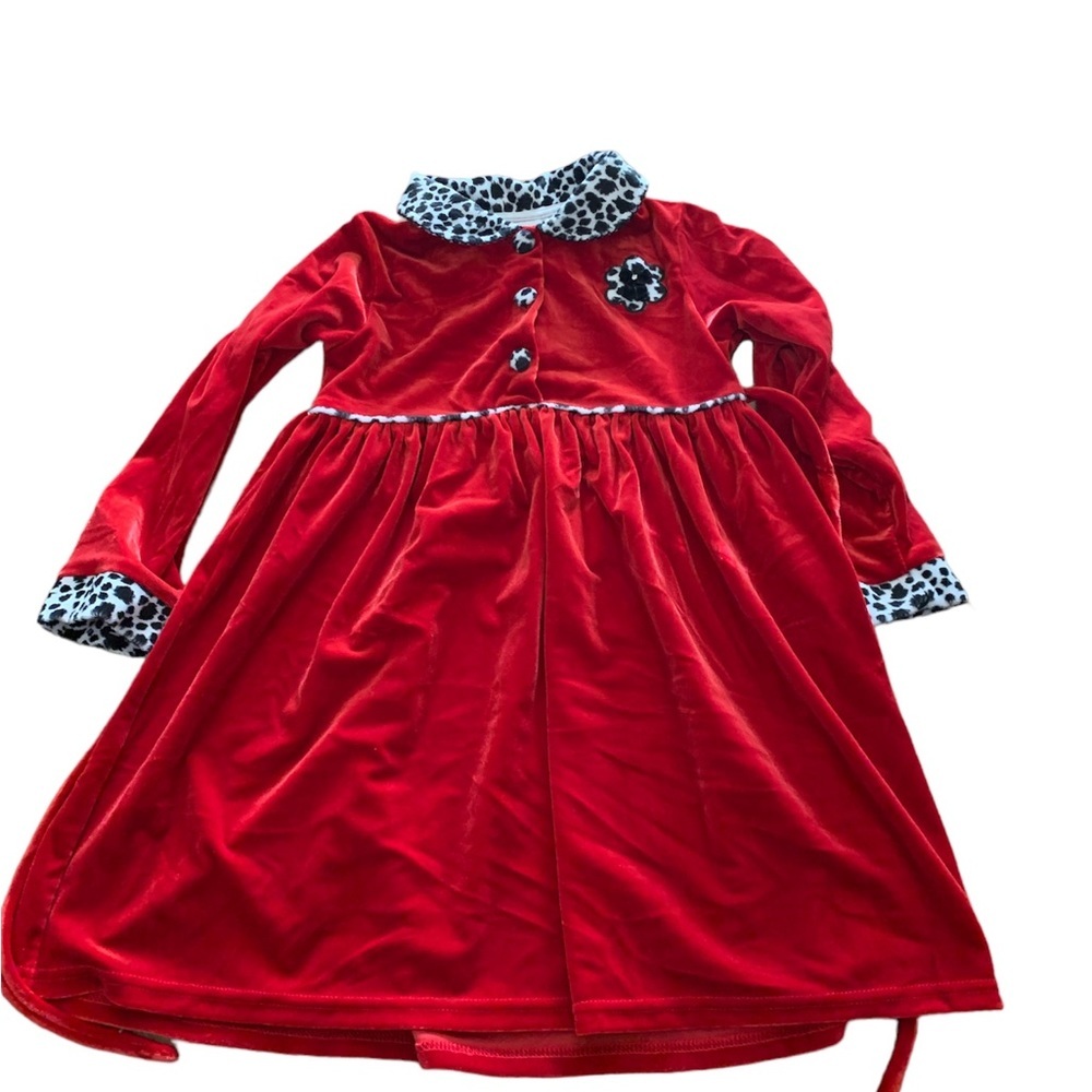Youngland Cheetah Print Christmas Dress Girl’s Size 5 - Picture 1 of 4